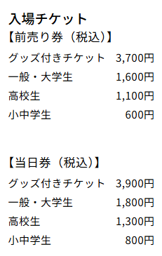 六本木ミュージアムの料金